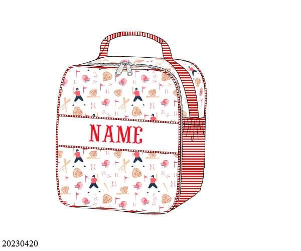 PREORDER Vintage Baseball Smocked Name Lunch Box