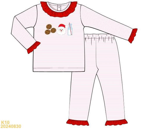 PREORDER Cookies for Santa Girls Pajama Set