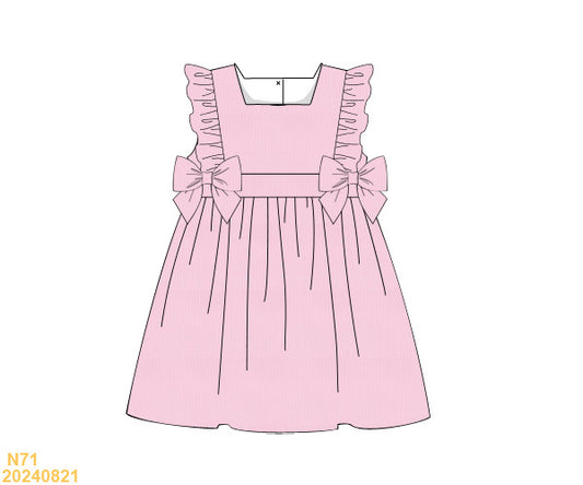 PREORDER Spring Pink Corduroy Dress