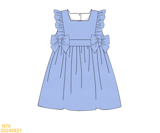 PREORDER Spring Blue Corduroy Dress