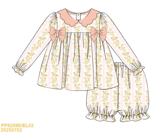 PREORDER Vine Pumpkin Bow Bloomer Set