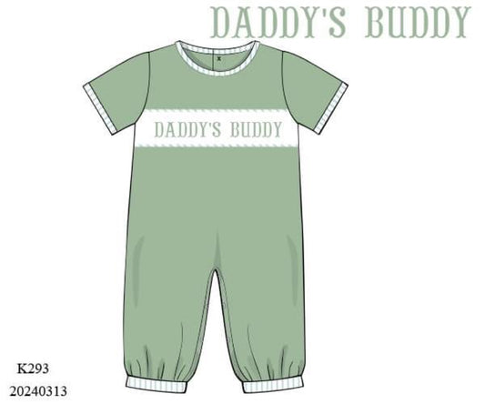 PREORDER Daddy’s Buddy Short Sleeve Long Romper