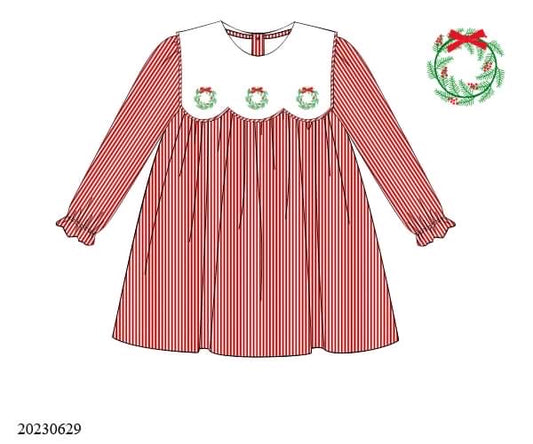 Preorder Wreath Bib Collar Dress