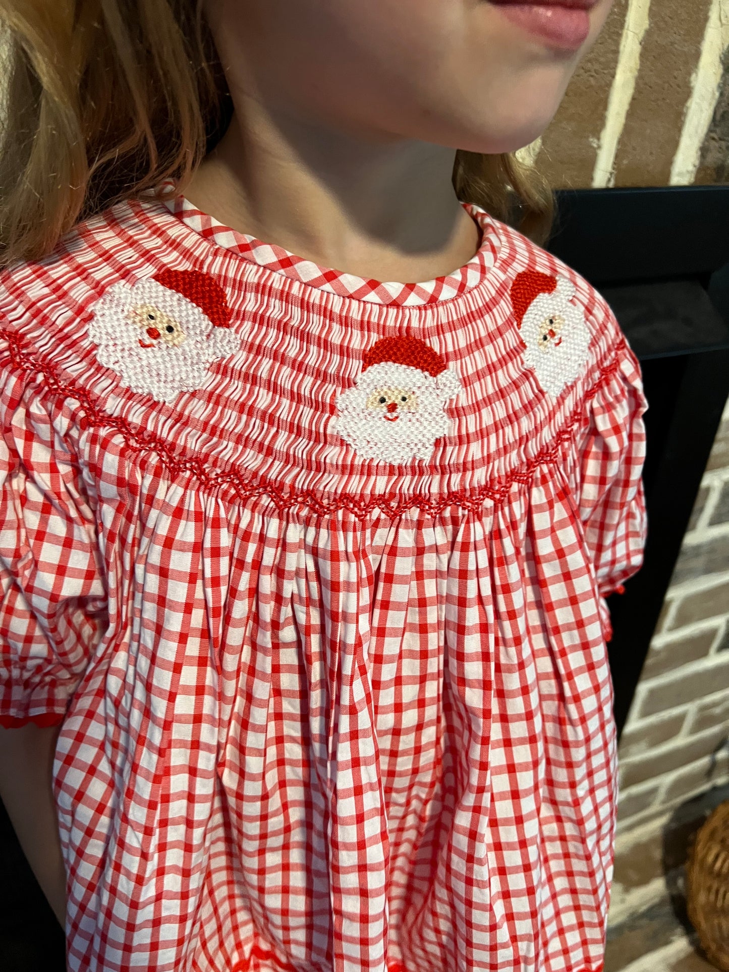 Smocked Santa Pants Set