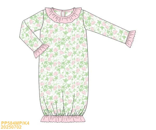 PREORDER Pink Pumpkin Newborn Sleep Gown