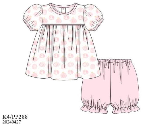 PREORDER Knit Pink Pumpkin Bloomer Set