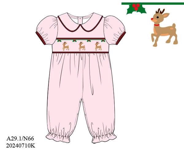 PREORDER Holly Reindeer Long Bubble