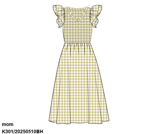 PREORDER Mommy Yellow Gingham Dress