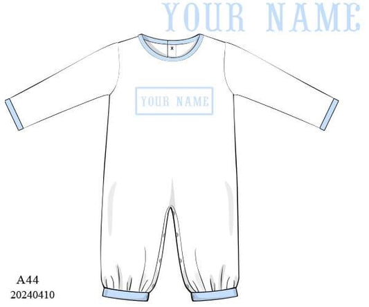 PREORDER Boys Personalized Smocked Romper