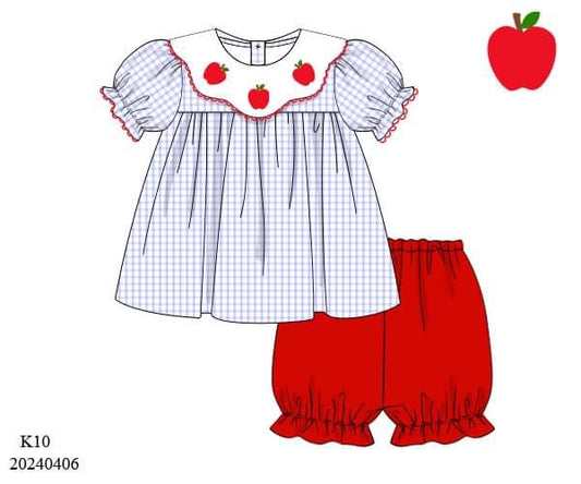 PREORDER Scalloped Apple Bloomer Set