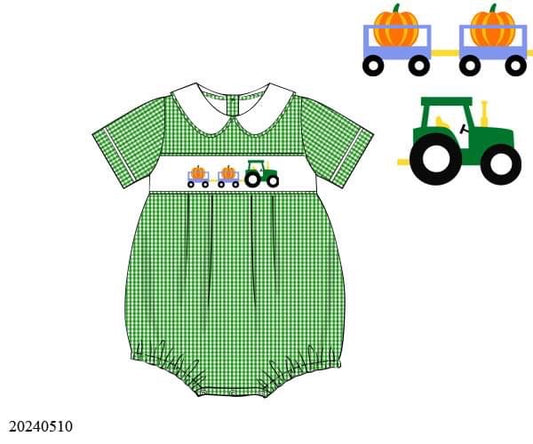 PREORDER Pumpkin Patch Smocked Boys Bubble