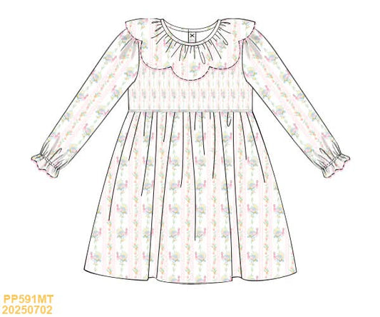 PREORDER Vine Turkey Bow Dress