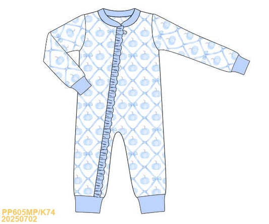 PREORDER Blue Pumpkin Newborn Sleeper