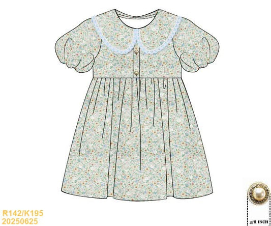 PREORDER Fall Florals with Lace Dress