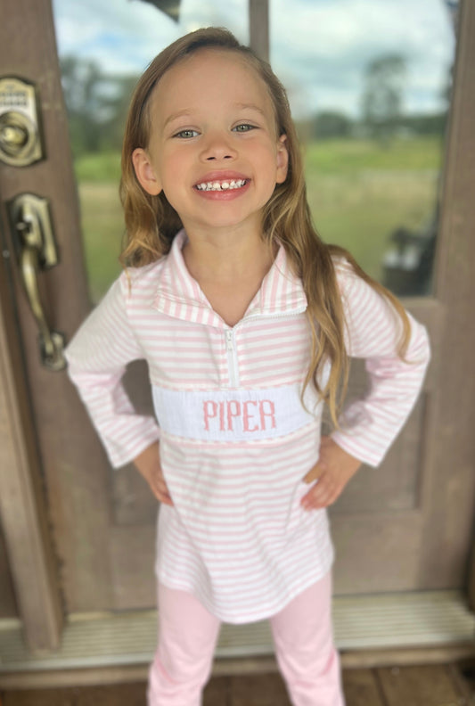 PREORDER Personalized Pinstripe Pullover