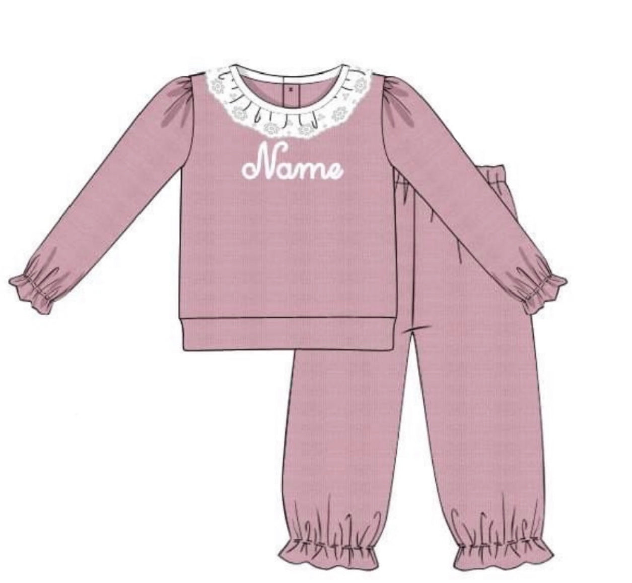 Preorder Girls Pink Sweater Pant Set