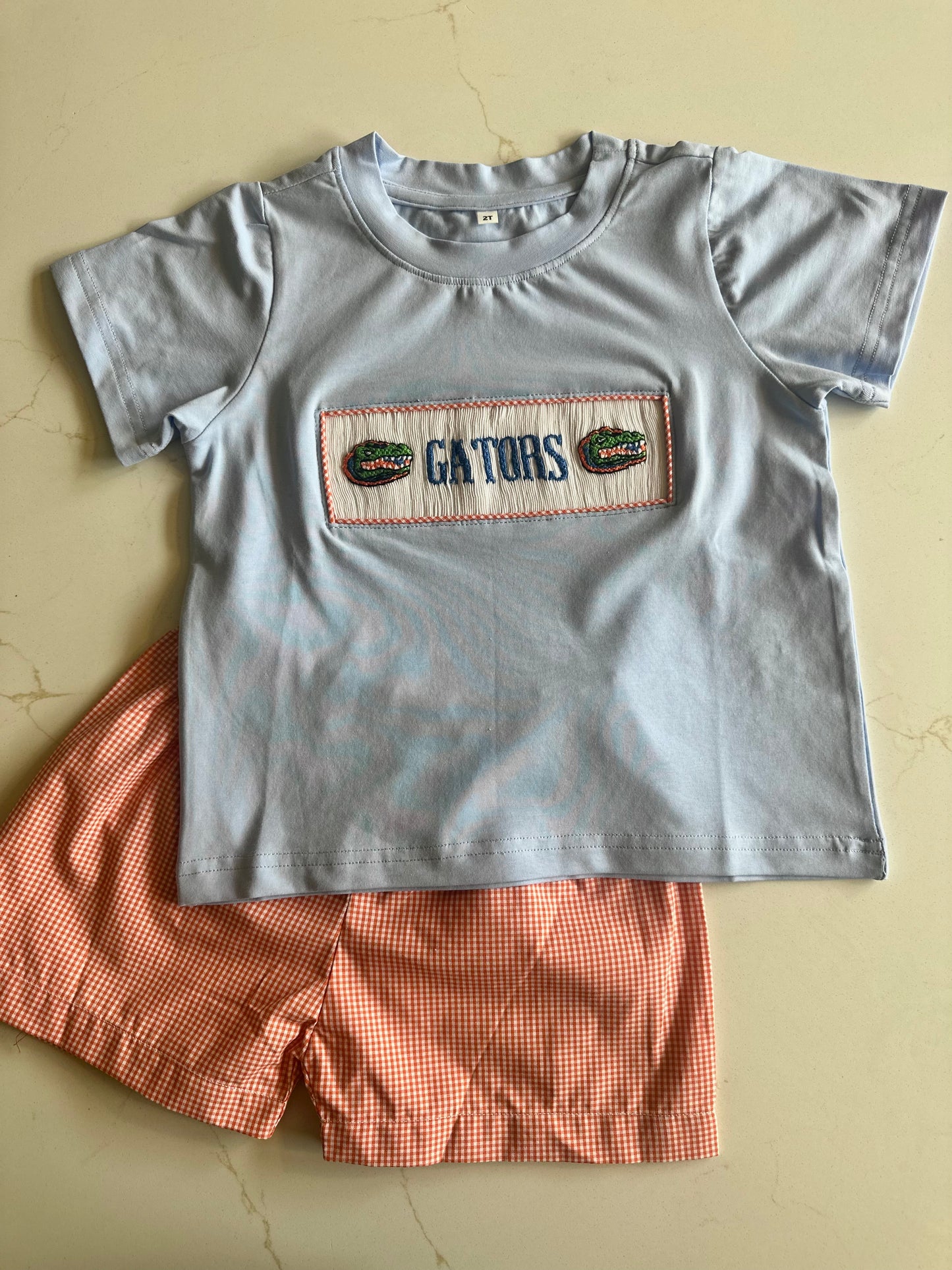 Preorder Gators Smocked Tee Set