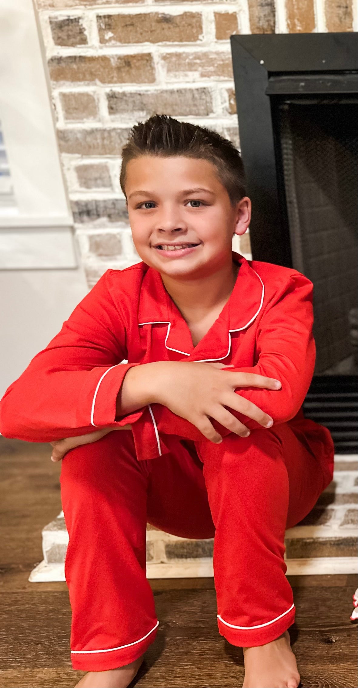 Preorder Classic Red Boys Pajama Set