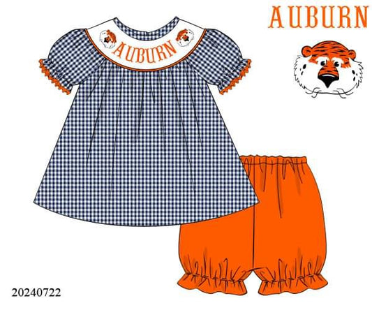 PREORDER War Eagle Bishop Smocked Bloomer Set