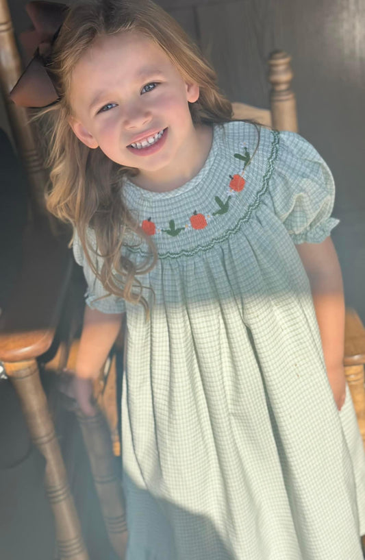 Preorder Olive Pumpkin Collection Bishop Dress
