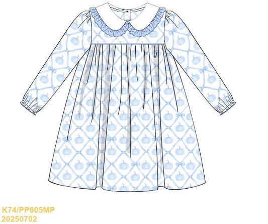 PREORDER Knit Blue Pumpkin Dress