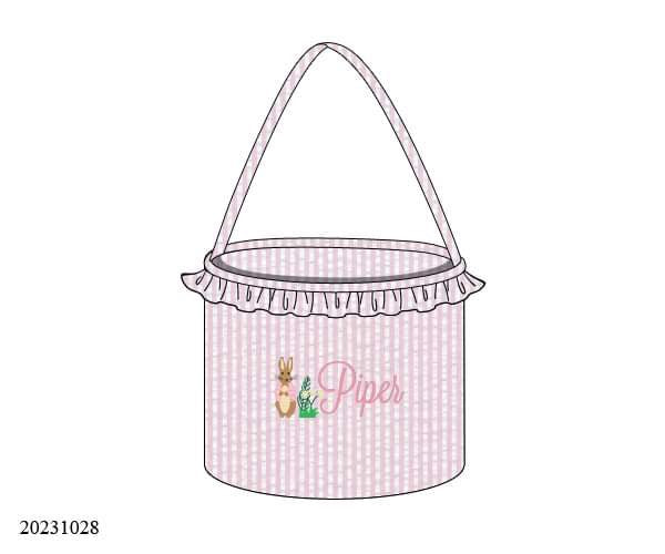 PREORDER Girls Seersucker Personalized Bucket