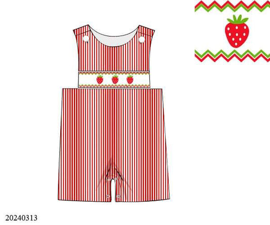 PREORDER Strawberry Pickin Boy Shortall