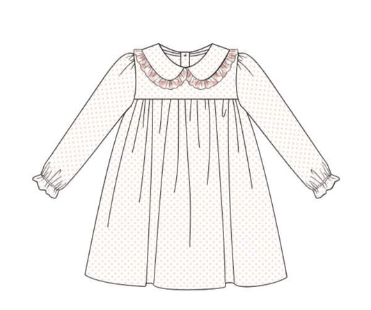 Preorder Peach Polkadot Knit Dress