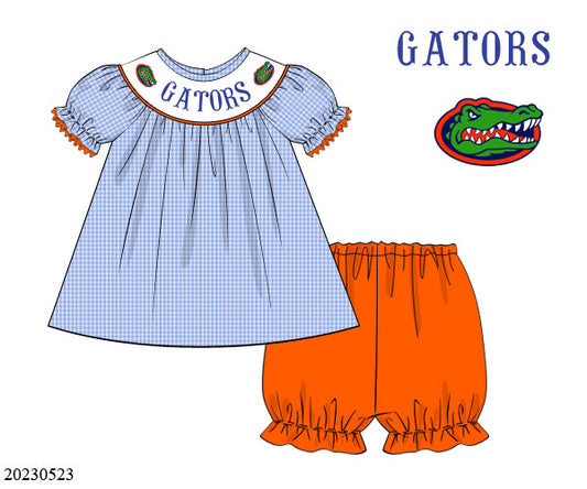 Preorder Gators Smocked Bishop Set