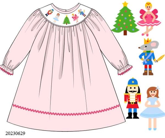 Preorder Nutcracker Smocked Dress