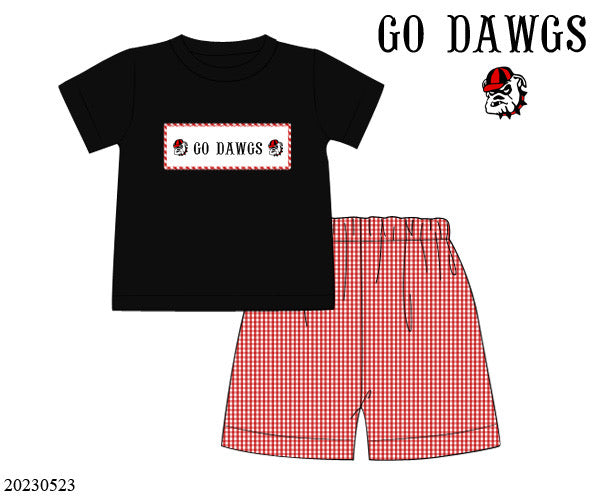 Preorder Bulldog Smocked Tee Set