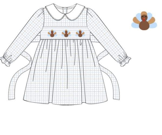 Preorder Plaid Turkey Tie Dress