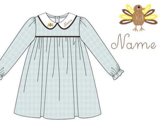 Preorder Personalized Turkey Collar Dress