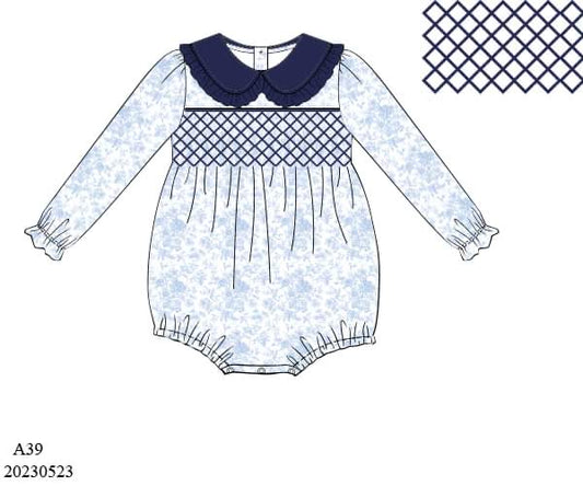 Preorder Blue Floral Toile Collection Bubble