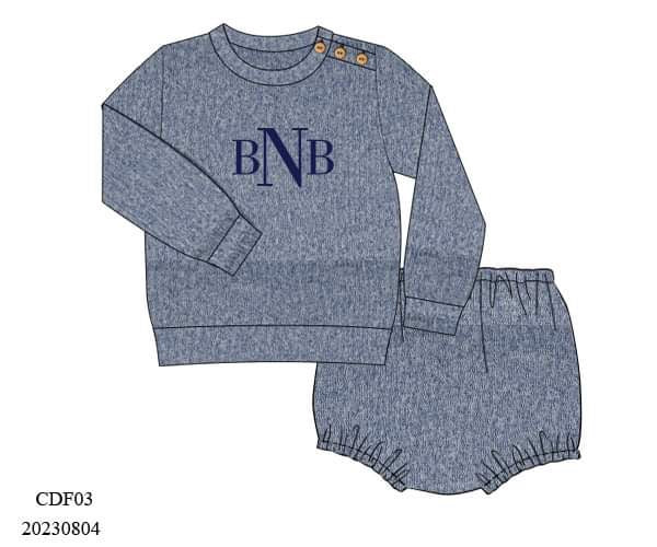 Preorder Boys Sweater Diaper Set