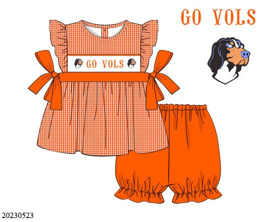 Preorder Volunteers Smocked Tie Set