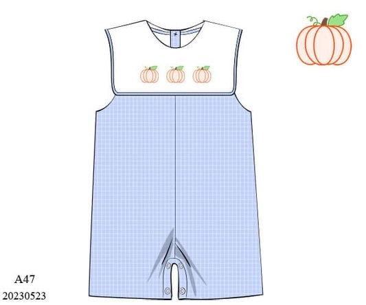 Preorder Blue Bib Boys Pumpkin Longall