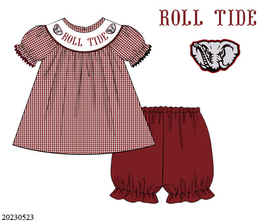 Preorder Roll Tide Smocked Bishop Set