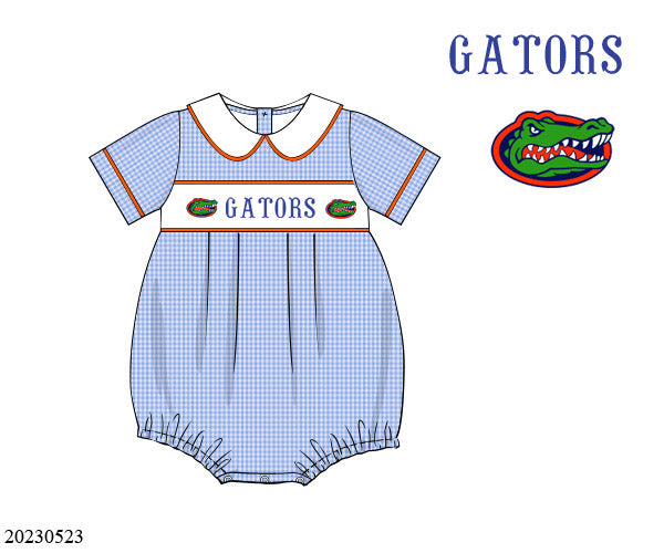 Preorder Gators Smocked Collared Bubble