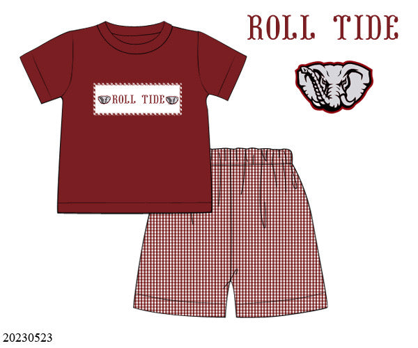 Preorder Roll Tide Smocked Tee Set