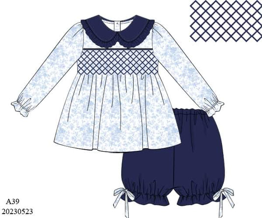 Preorder Blue Floral Toile Collection Set
