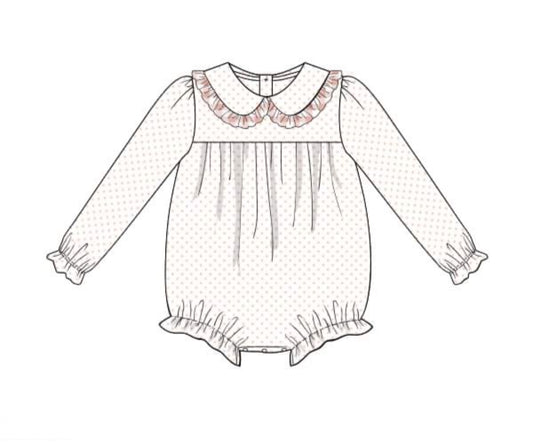 Preorder Peach Polkadot Knit Bubble