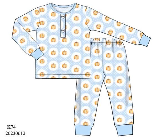 Preorder Boy Pumpkin Pajama Set